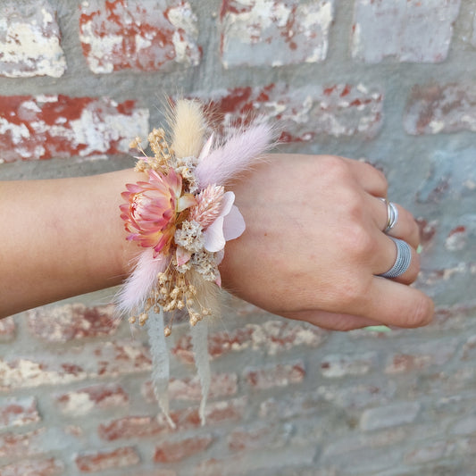 Bracelet adulte blanc/rose